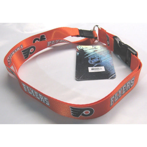 NHL Philadelphia Flyers White Letters Orange Lanyard Detachable Buckle 23" L 3/4" W by Aminco