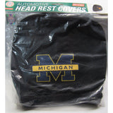 NCAA Michigan Wolverines Headrest Cover Embroidered Old Logo Set of 2 by Team ProMark