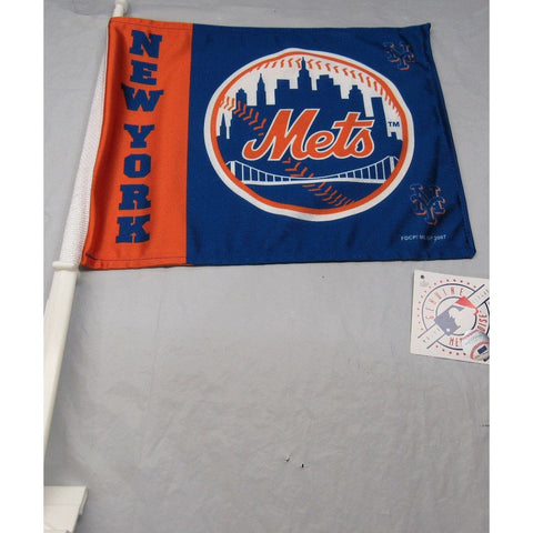 MLB Logo New York Mets Right Window Car Flag RICO or Fremont Die