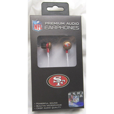 NFL iHip Team Logo Earphones with Microphone San Francisco 49ers