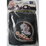 NCAA Florida State Seminoles Headrest Cover Embroidered Logo Set of 2 by Team ProMark