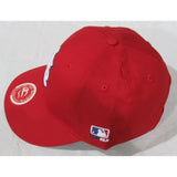 MLB St. Louis Cardinals Youth Cap Flat Brim Raised Replica Cotton Twill Hat All Red
