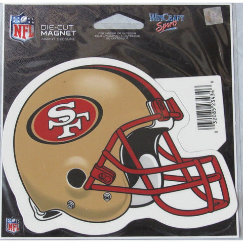 NFL San Francisco 49ers Helmet Red Mask 4 inch Auto Magnet by WinCraft