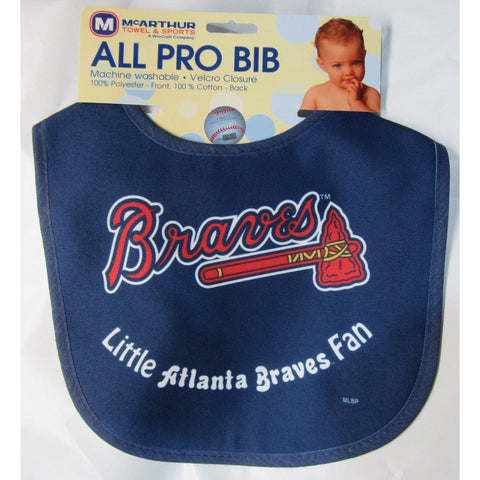 MLB Little Atlanta Braves Fan Infant Baby Bib Blue Wincraft