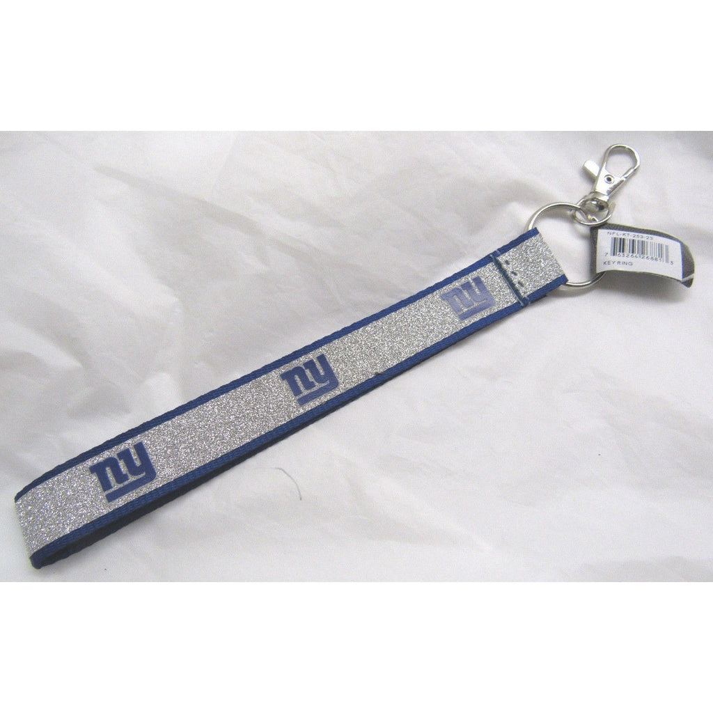 NFL New York Giants Sparkle Wristlet Keychain Lanyard AMINCO