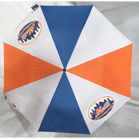 MLB Travel Umbrella New York Mets with 2 Logos 3 Colors Windcraft