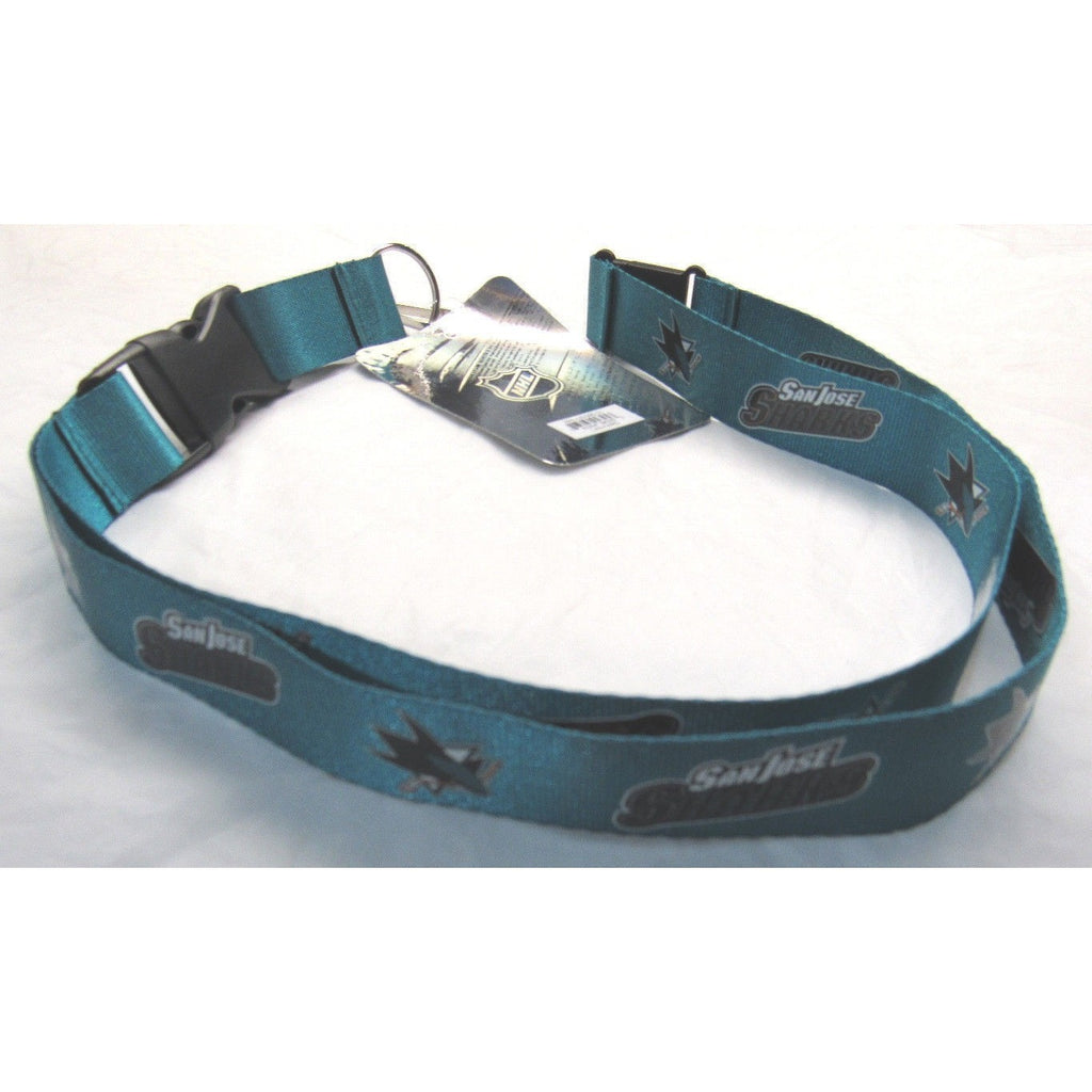 NHL San Jose Sharks Teal Lanyard Detachable Buckle 23" L 3/4" W by Aminco
