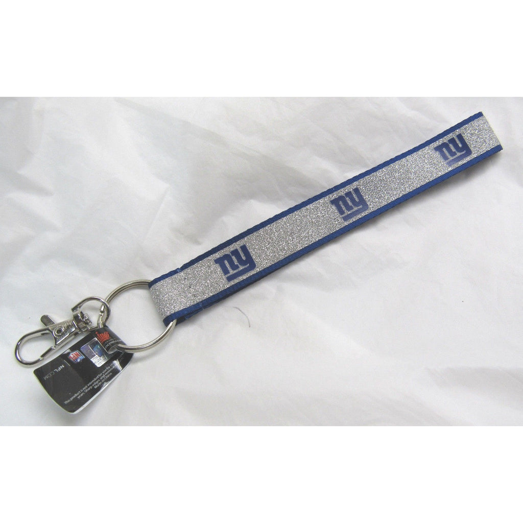 NFL New York Giants Sparkle Wristlet Keychain Lanyard AMINCO
