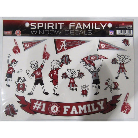 NCAA Alabama Crimson Tide Spirit Family Decals Set of 17 by Rico Industries