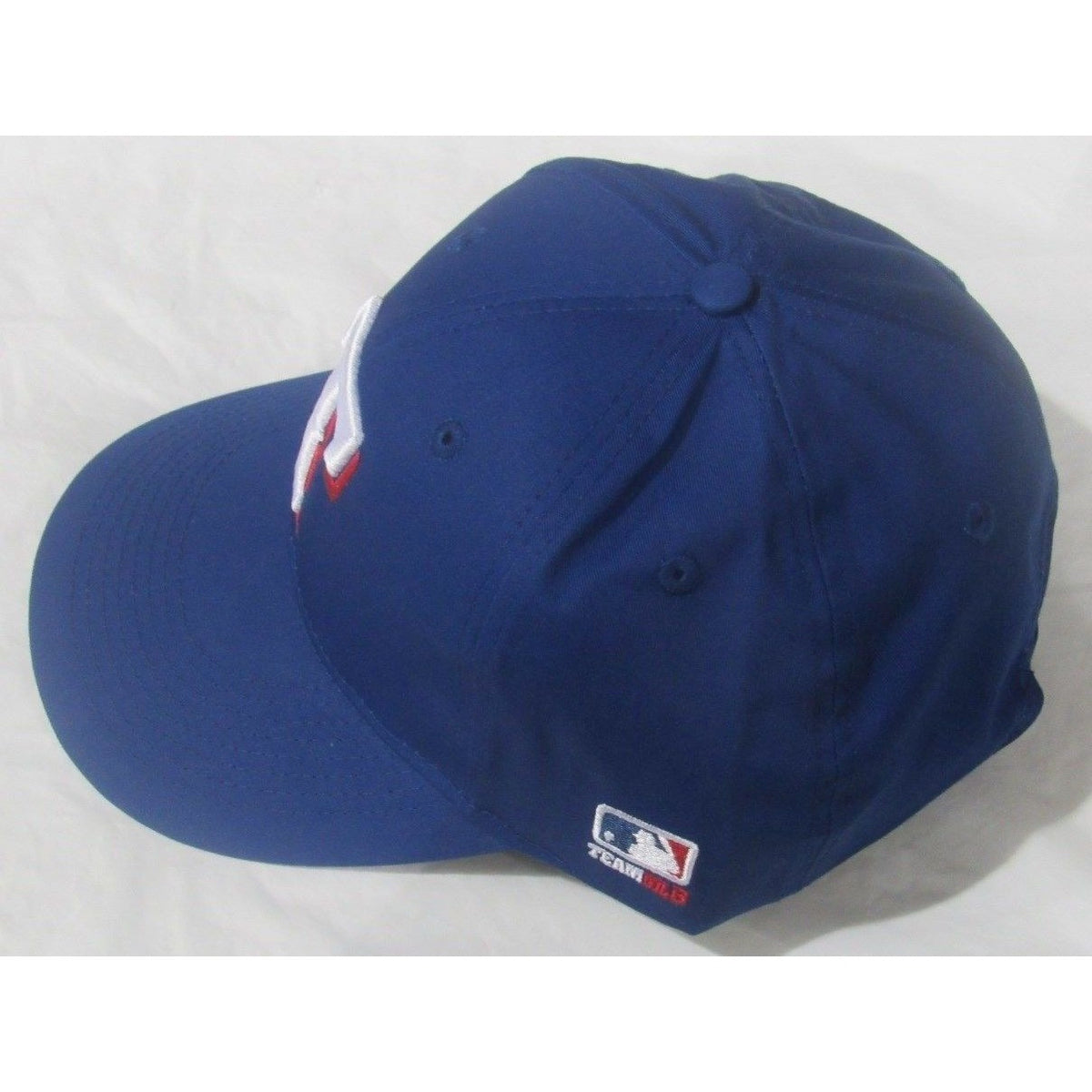 MLB Texas Rangers Adult Cap Flat Brim Raised Replica Cotton Twill Hat Blue