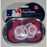 MLB New York Mets Pink Pacifiers Set of 2 w/ Solid Shield in Case