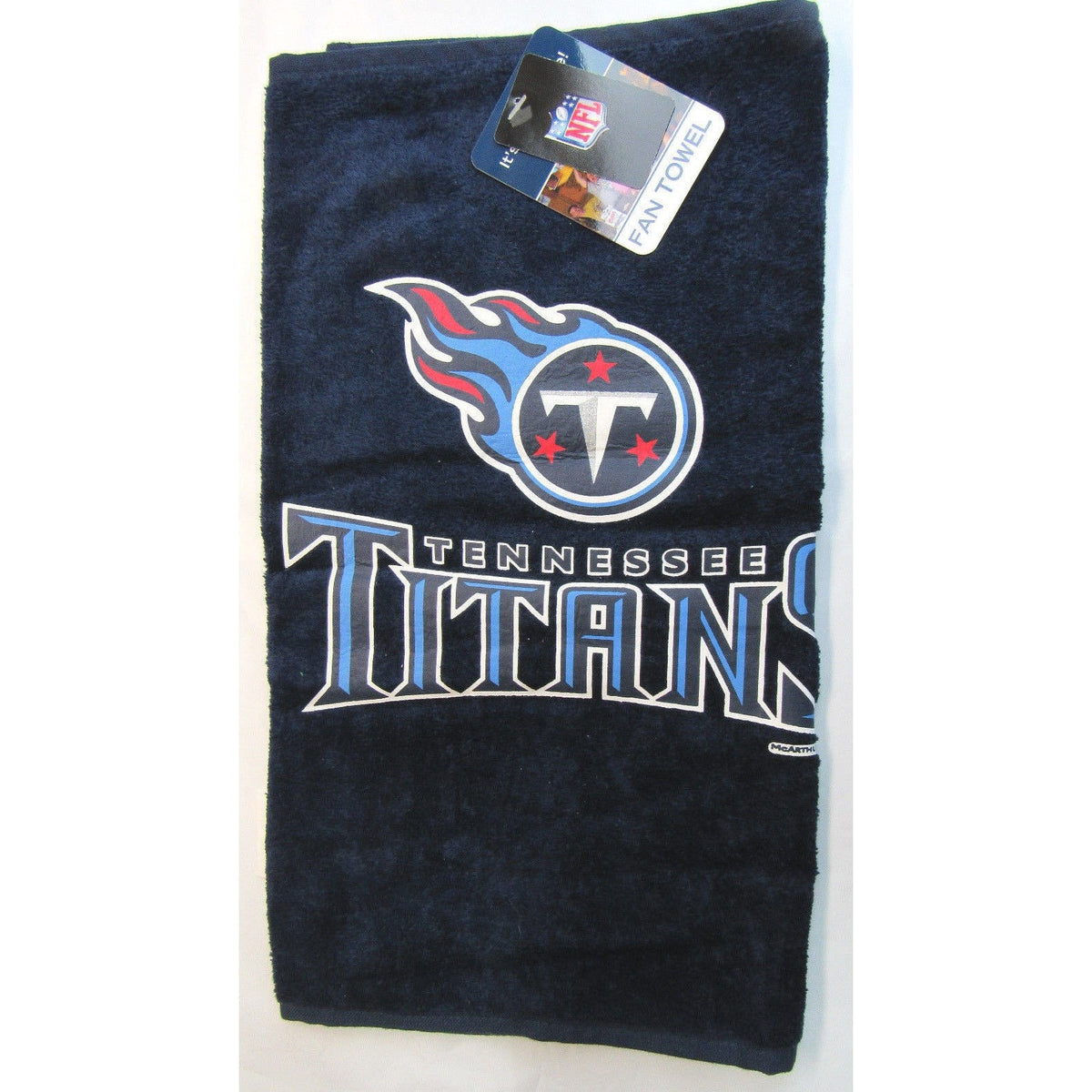 NFL Tennessee Titans Logo and Name Fan Towel Navy 15" by 25" by WinCraft