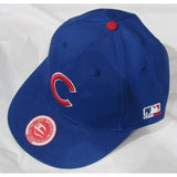 MLB Chicago Cubs Youth Cap Flat Brim Raised Replica Cotton Twill Hat Royal Blue Home