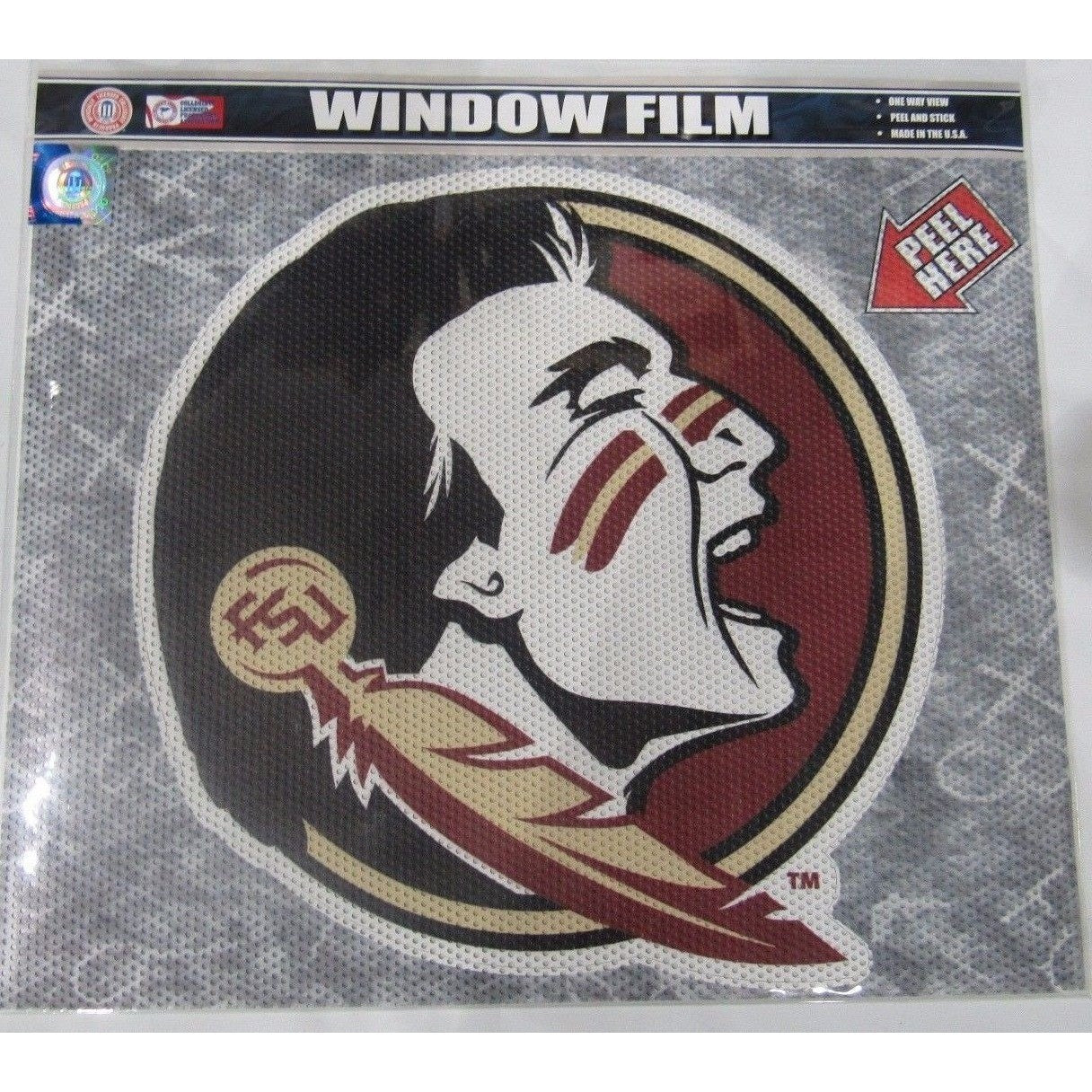NCAA Florida State Seminoles Die-Cut Window Film Approx. 12" by Fremont Die