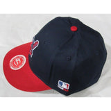 MLB Cleveland Indians Youth Cap Flat Brim Raised Replica Cotton Twill Hat Black/Red