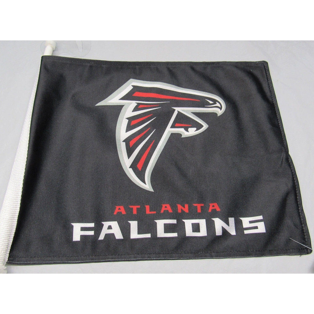 NFL Atlanta Falcons Logo on Black Window Car Flag Rico