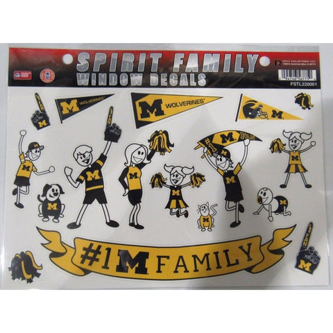 NCAA Michigan Wolverines Spirit Family Decals Set of 17 by Rico Industries