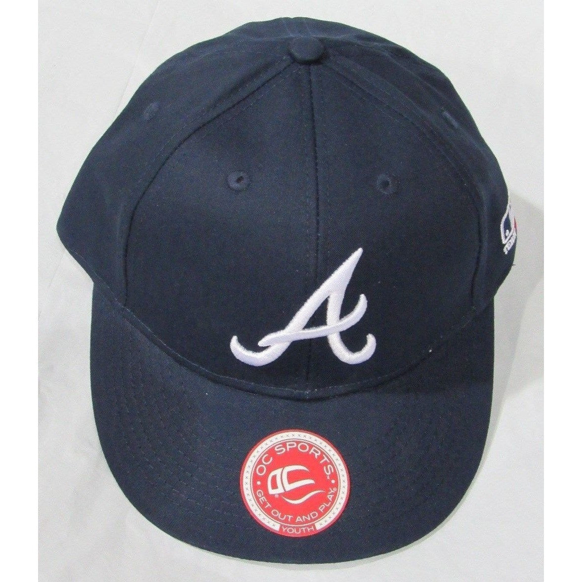 MLB Atlanta Braves Youth Cap Flat Brim Raised Replica Cotton Twill Hat