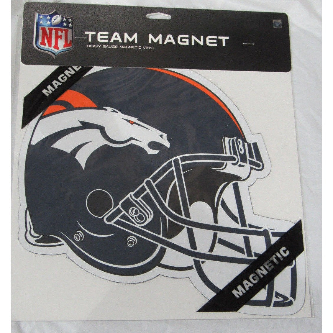 NFL Denver Broncos 12 inch Auto Magnet Helmet Shaped by Fremont Die