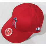 MLB LA Angels of Anaheim HAT Youth Cap Flat Brim Raised Replica Cotton Twill Hat Red
