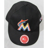 MLB Miami Marlins HAT Youth Cap Flat Brim Raised Replica Cotton Twill Hat