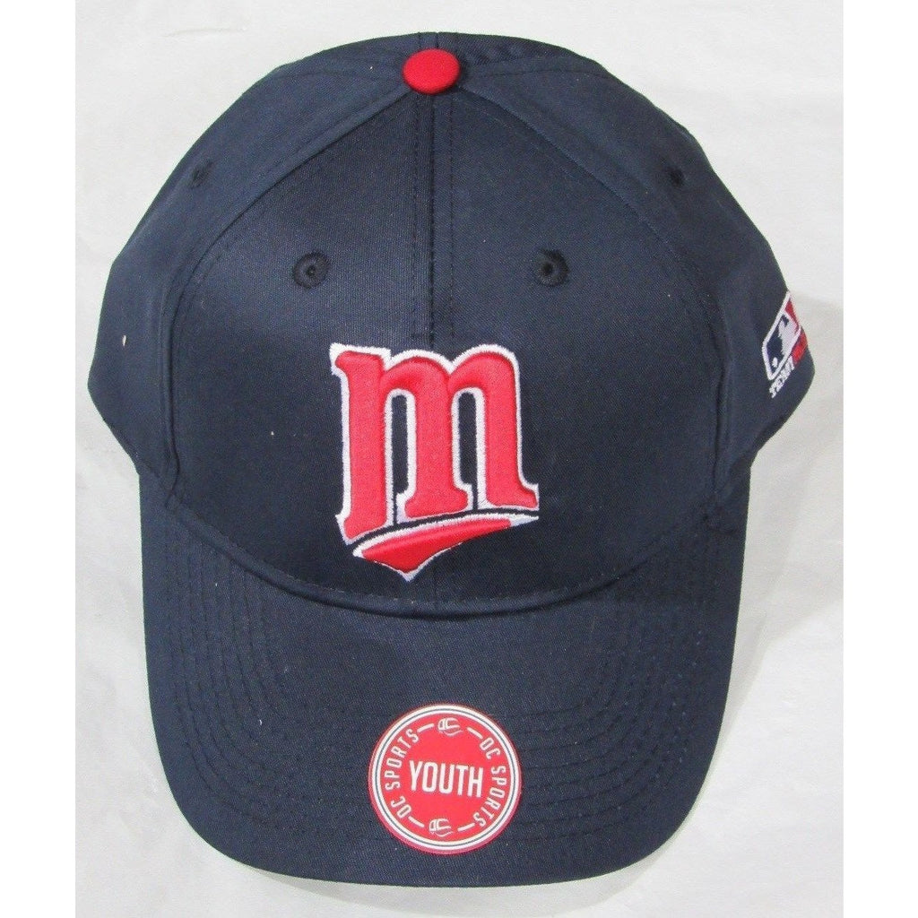 MLB Minnesota Twins Youth Cap Flat Brim Raised Replica Cotton Twill Hat