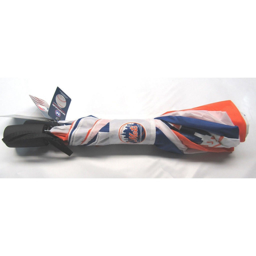MLB Travel Umbrella New York Mets with 2 Logos 3 Colors Windcraft