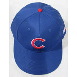 MLB Chicago Cubs Adult Cap Flat Brim Raised Replica Cotton Twill Hat Royal Home