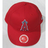 MLB LA Angels of Anaheim HAT Youth Cap Flat Brim Raised Replica Cotton Twill Hat Red