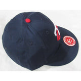 MLB Minnesota Twins Youth Cap Flat Brim Raised Replica Cotton Twill Hat Black