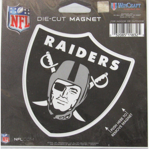 NFL Oakland Raiders Logo 4 inch Auto Magnet by WinCraft