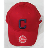 MLB Cleveland Indians Youth Cap Flat Brim Raised Replica Cotton Twill Hat All Red