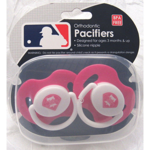 MLB Philadelphia Phillies Pink Pacifiers Set of 2 w/ Solid Shield in Case