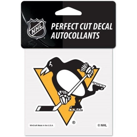 NHL Pittsburgh Penguins Logo 4"x4" Perfect Cut Decal Single WinCraft