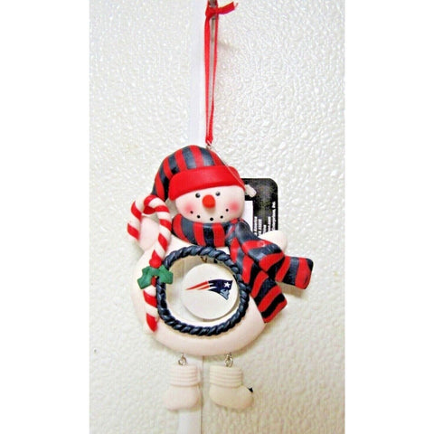 NFL New England Patriots Clay Dough Snowman Xmas Ornament Team Sports America