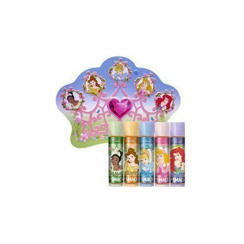 Lip Smacker Disney Princess Lip Balm Crown Tin Pack Variety 5 Pack
