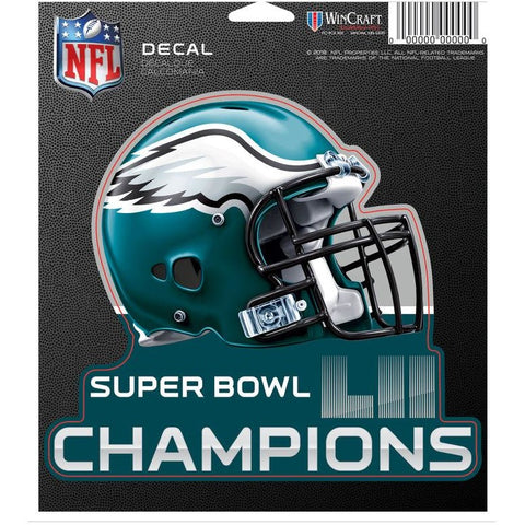 Philadelphia Eagles Super Bowl LII 5 x 6 Helmet Decal WinCraft