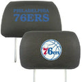 NBA Philadelphia 76ers Embroidered Logo Headrest Covers Set of 2 by Fanmats