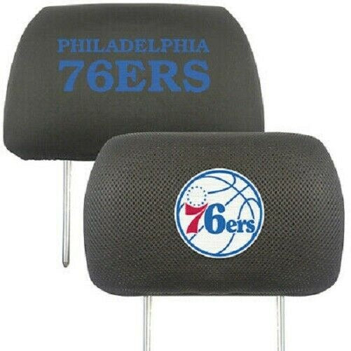 NBA Philadelphia 76ers Embroidered Logo Headrest Covers Set of 2 by Fanmats