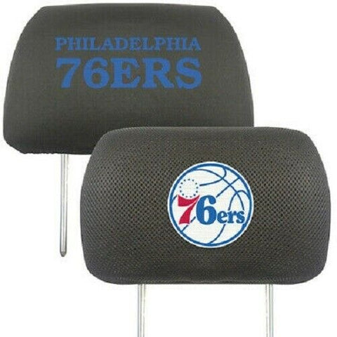 NBA Philadelphia 76ers Head Rest Cover Double Side Embroidered Pair by Fanmats