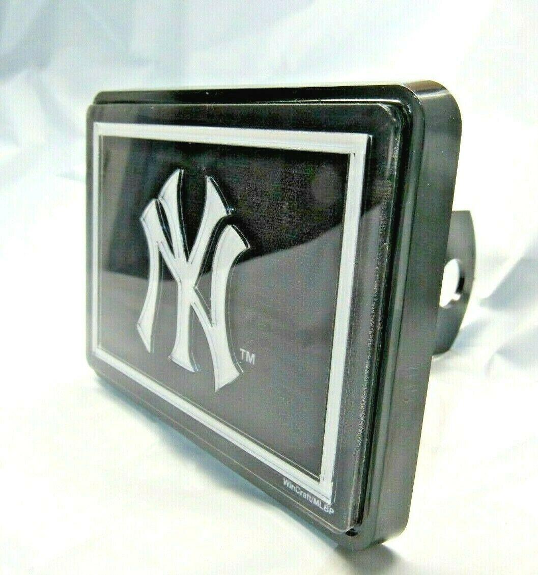 MLB New York Yankees Laser Cut Trailer Hitch Cap Cover Universal Fit WinCraft