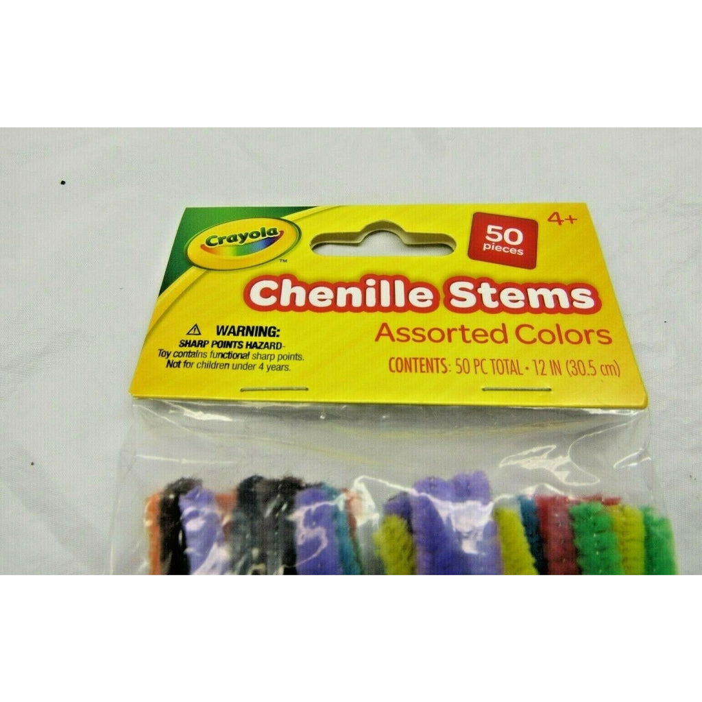 Crayola Chenille Stems/Pipe Cleaners 50 PC 30.5CM Asst. Colors 12"Long