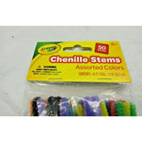 Crayola Chenille Stems/Pipe Cleaners 50 PC 30.5CM Asst. Colors 12"Long