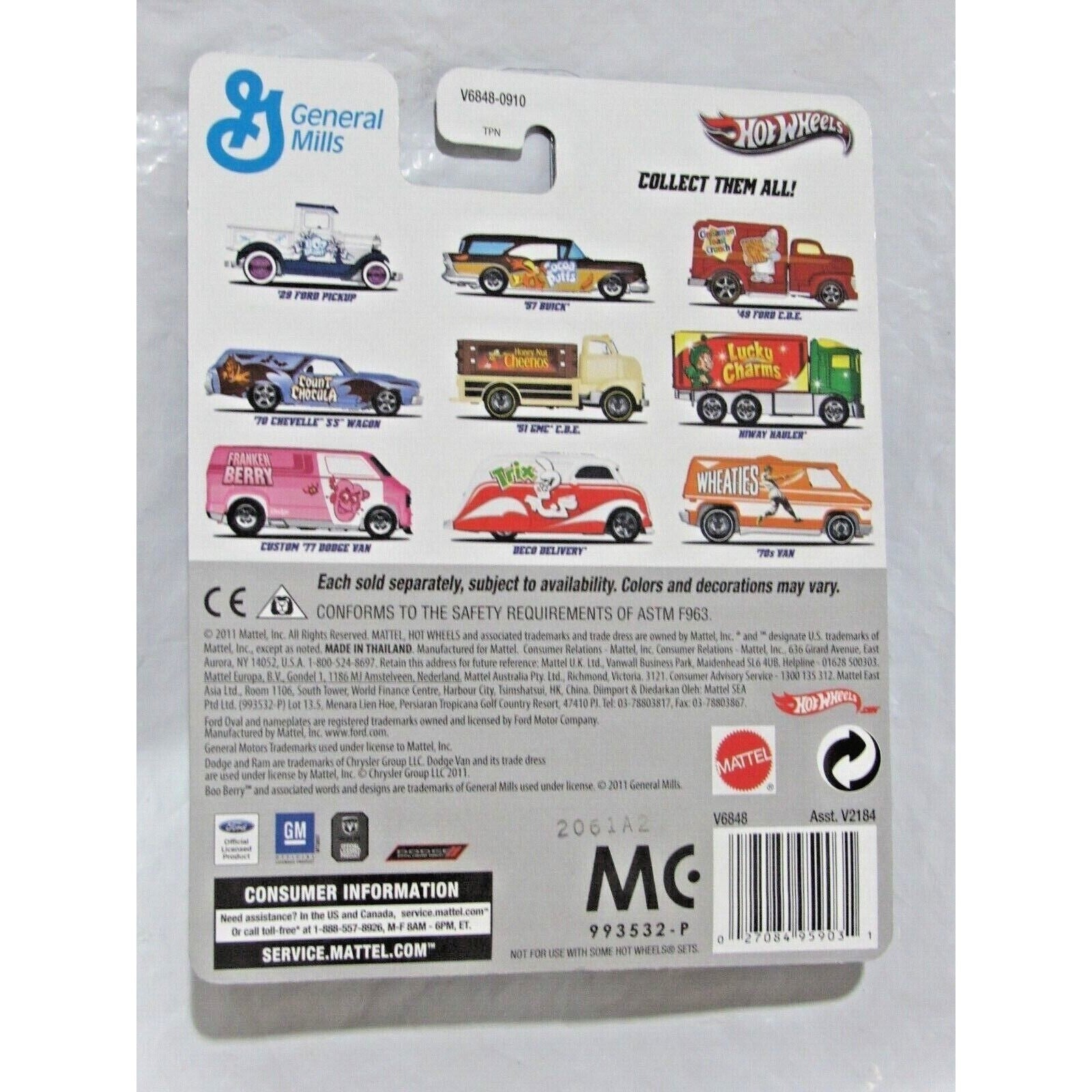 2011 HOT WHEELS General Mills '29 Ford Pickup - BOO BERRY