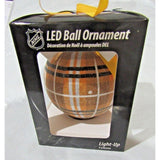 NHL Boston Bruins LED Ball Ornament Glitter Plaid by Team Sports America