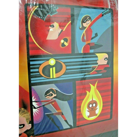 Incredibles 2 with 5 Frames Scenes Plush Raschel Blanket 60"X80"