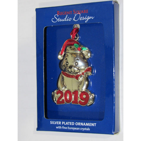 Christmas Ornament 2019 on Mini Bear 2" by 1.5" Regent Square Studio Design