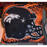 NFL NWT 20x20 JACQUARD PILLOW - DENVER BRONCOS - NO NAME