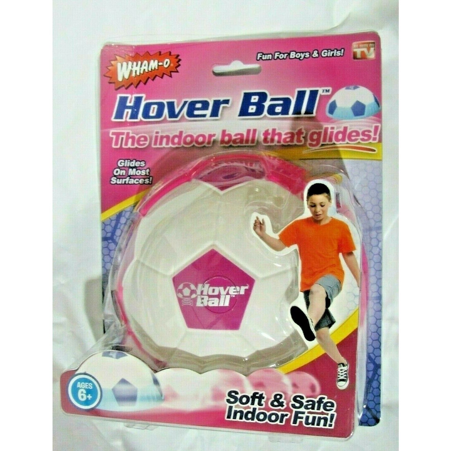 Wham-O Hover Ball Soft and Safe Indoor Pink That Glides As Seen On TV