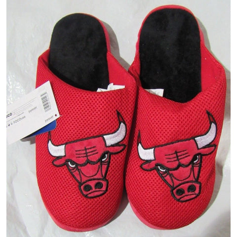 NBA Chicago Bulls Mesh Slide Slippers Striped Sole Size S by FOCO